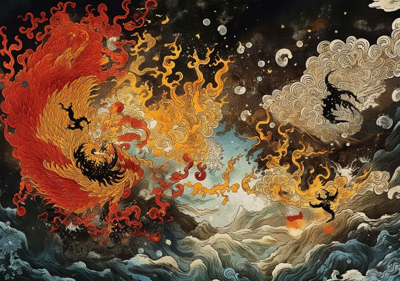 国潮中国风祥云图腾图案插画背景,插画/手绘图,插画/手绘图库,插画/手绘图下载,插画/手绘